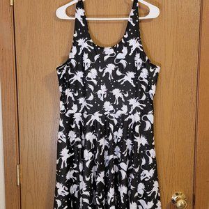 Blackmilk Ghost Unicorns Scoop Skater Dress